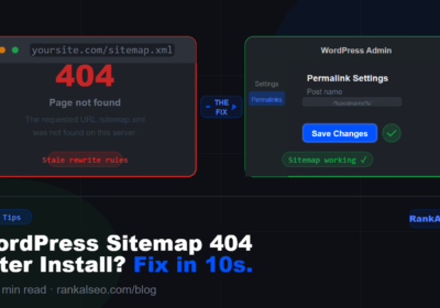 WordPress Sitemap Returns 404 After Installing RankAl SEO? Here's the Fix